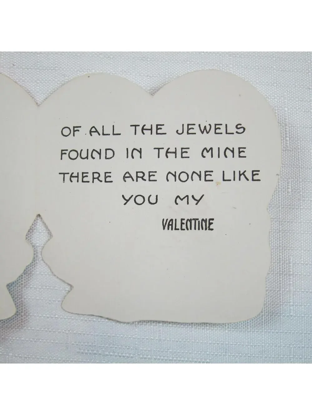 Vintage Valentine 1933 Diecut Fold Card Little Boy Mine Digger DARLING B MINE
